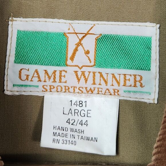 Vtg Hunting Jacket Mens L Duck Canvas Quilted Corduroy‎ Collared Outdoors Rugged - Picture 11 of 11